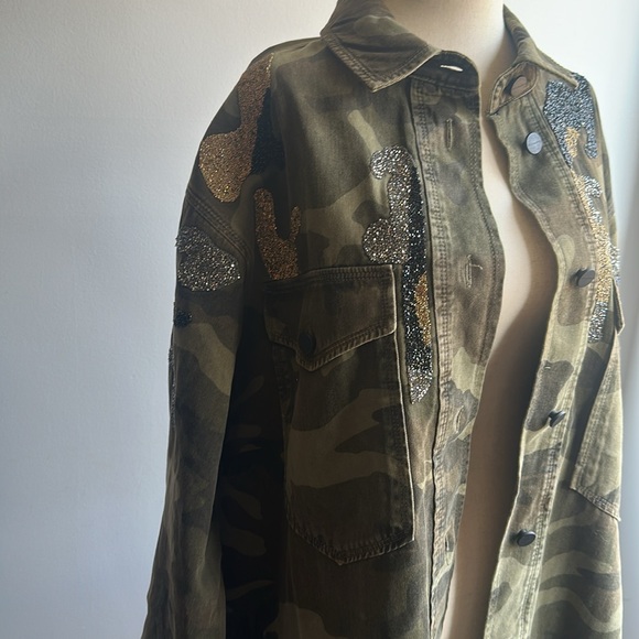 Camouflage Sequin Embellished Women's all saints Jacket/Dress - Picture 3 of 8
